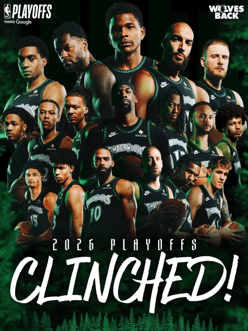 云开体育-实至名归！森林狼官方晒球员全家福：我们将正式挺进季后赛